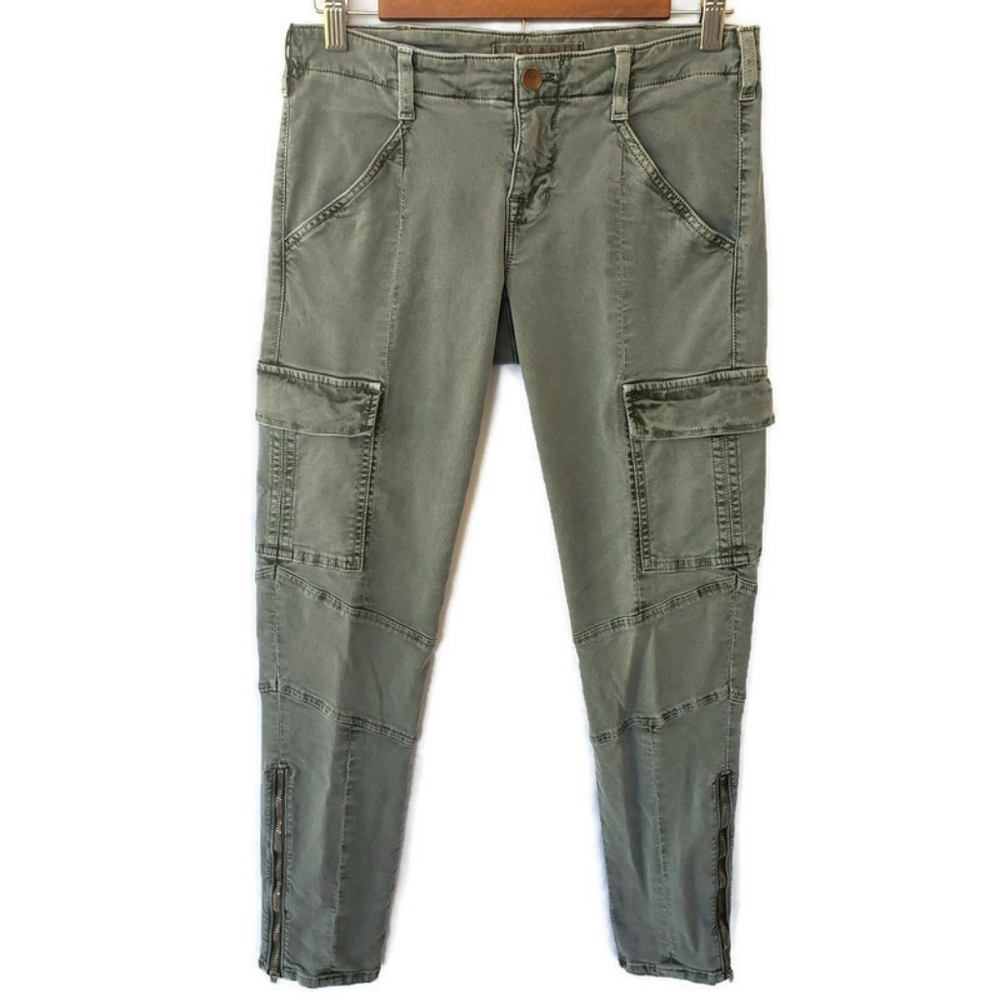 J Brand Houlihan Cargo Pants Vintage Olive Green Size: 27 Ankle zip